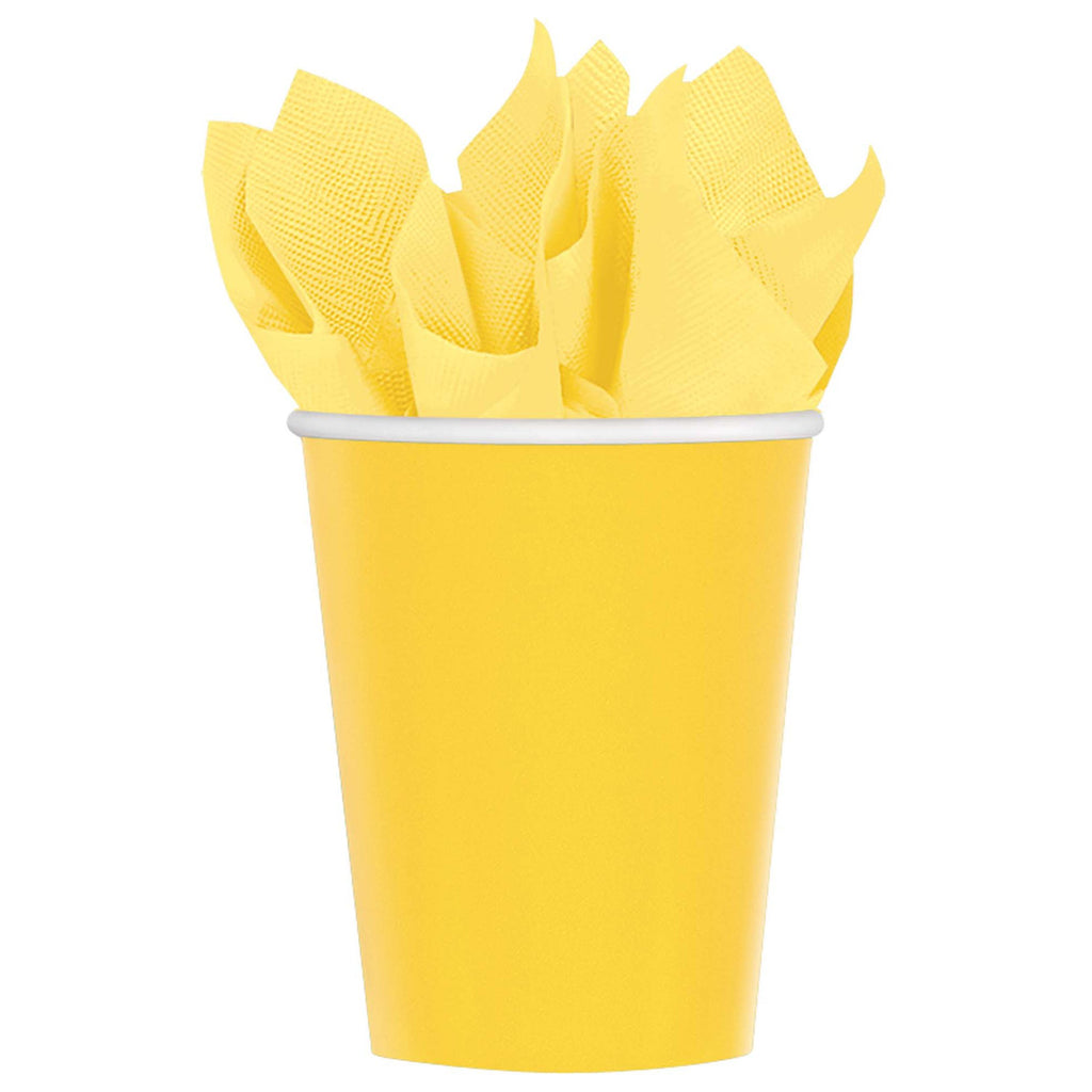 amscan-paper-cups-9oz-yellow-pack-of-8- (2)