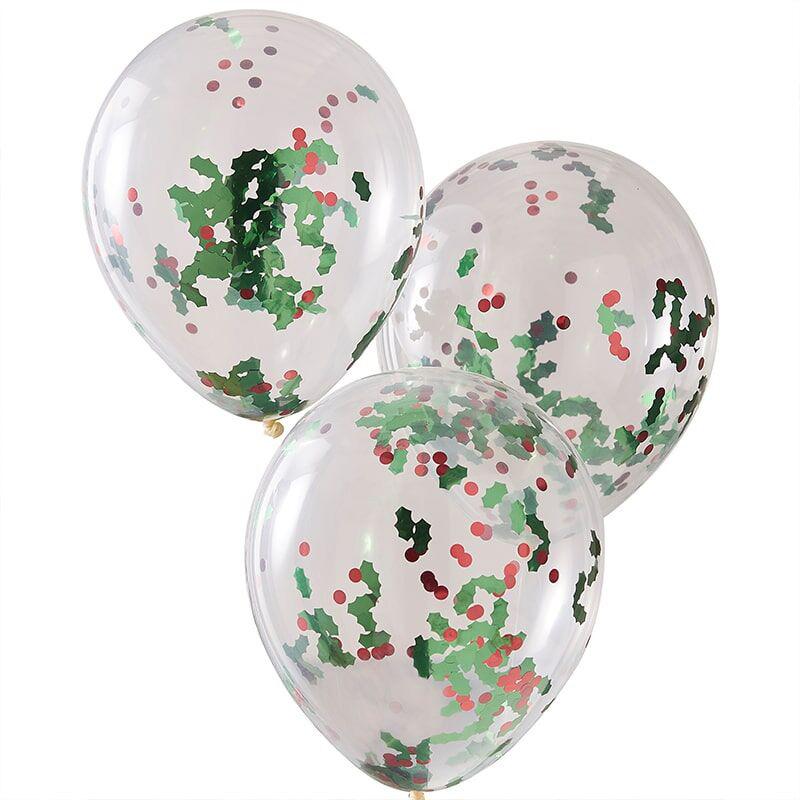 ginger-ray-christmas-holly-and-berries-confetti-party-latex-balloons-12in-30cm-pack-of-5- (1)