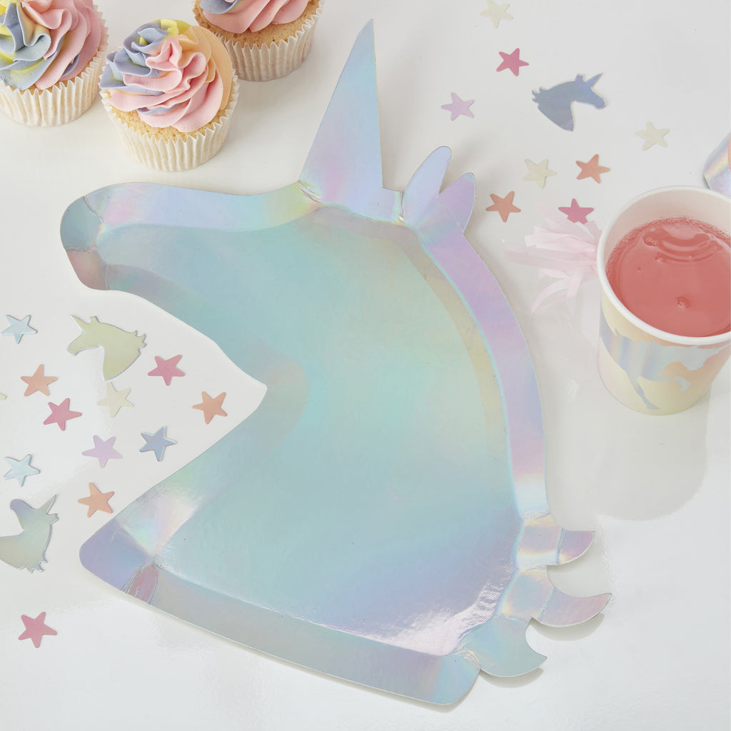 ginger-ray-iridescent-unicorn-shaped-paper-plates-make-a-wish-pack-of-8- (2)