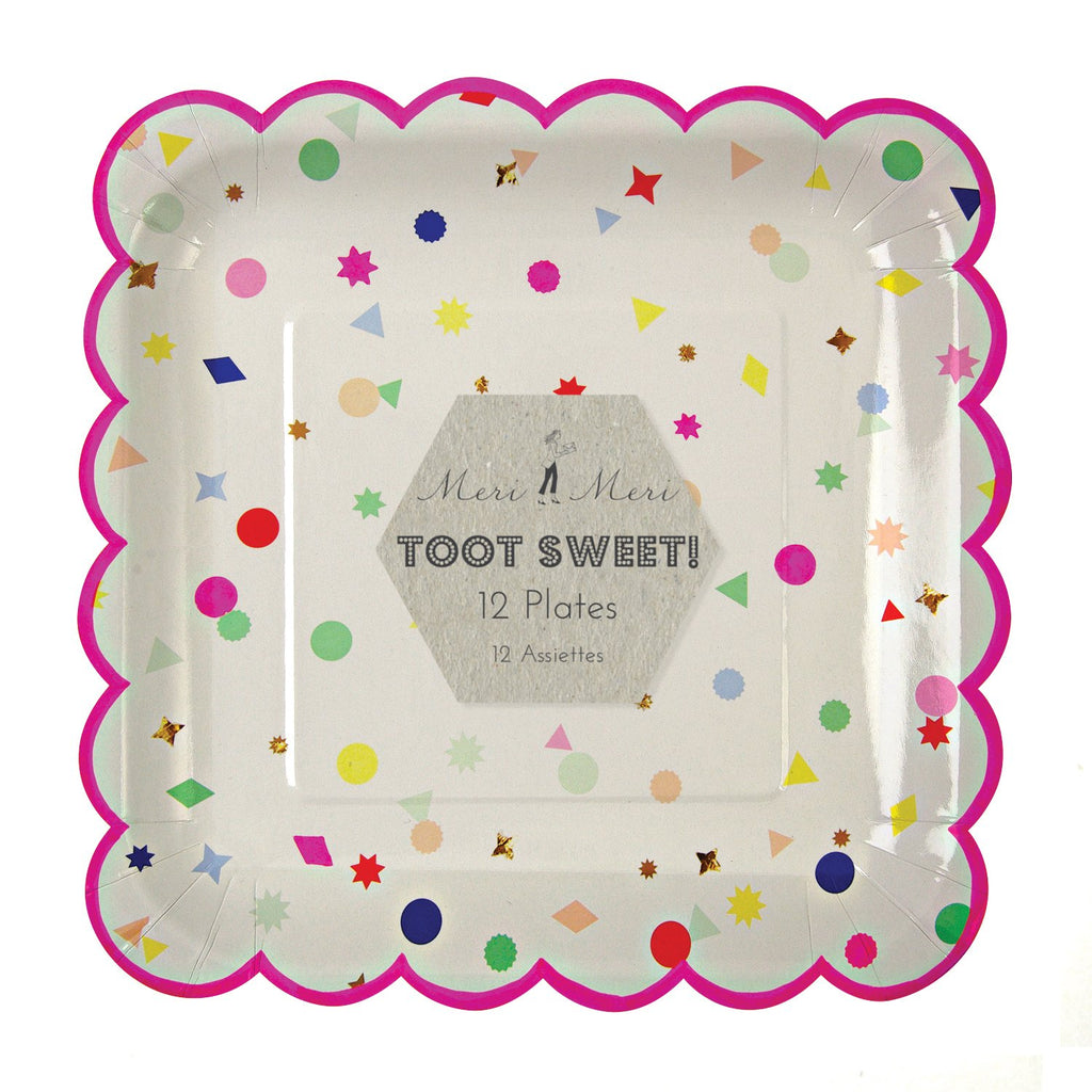 Toot Sweet Charms Scallop Edge Plates 9in - Pack of 8