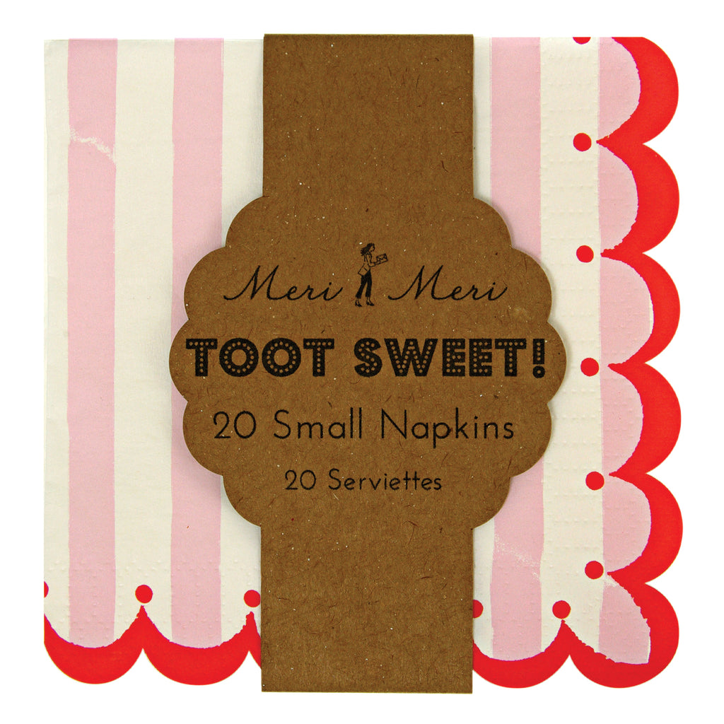 Toot Sweet Pink Small Napkins 10in - Pack of 20