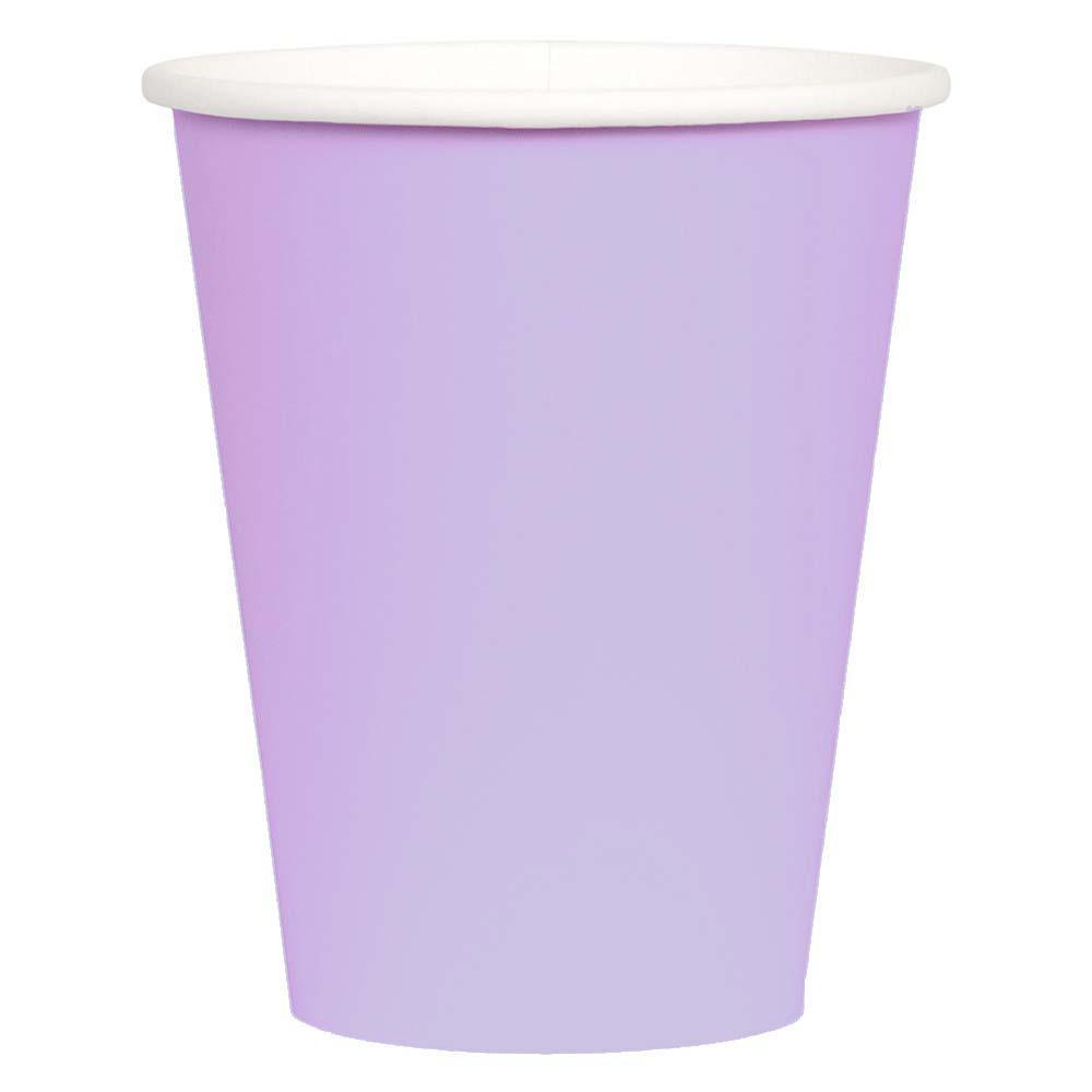 Paper Cups 9oz - Lavender - Pack of 8