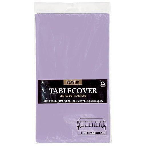 Plastic Table Cover 54in x 108in - Lavender