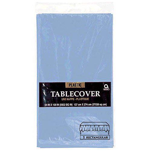 Plastic Table Cover 54in x 108in - Pastel Blue