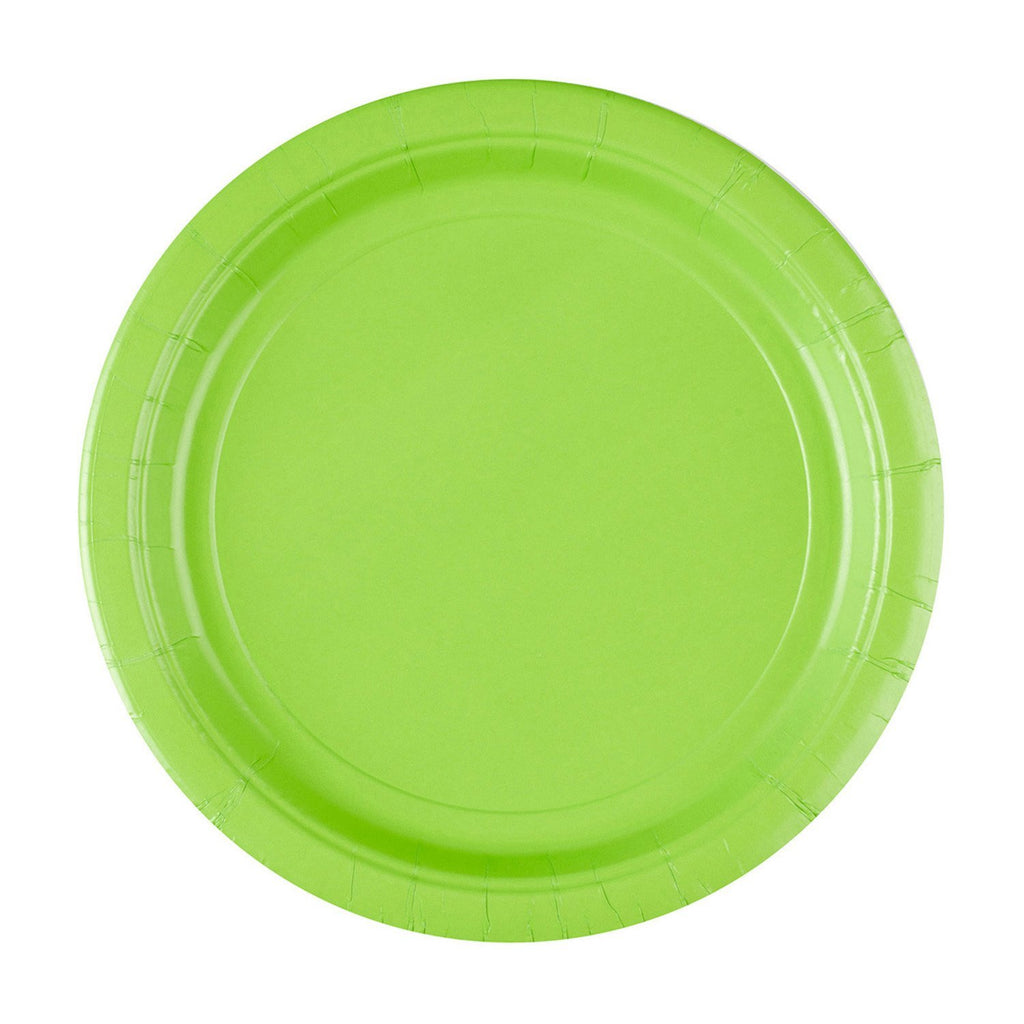 Round Paper Plates 9in - Kiwi - Pack of 8