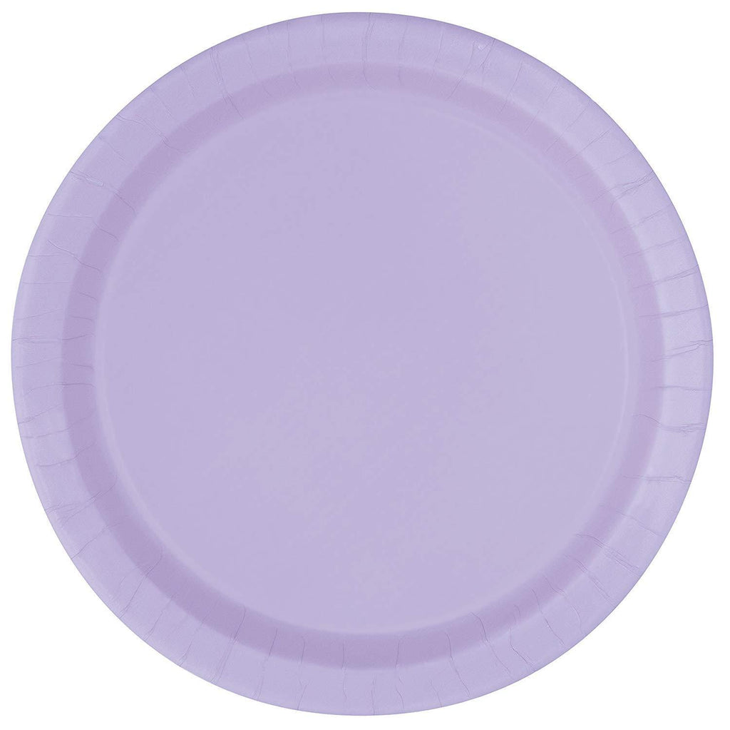 Round Paper Plates 9in - Lavender - Pack of 8