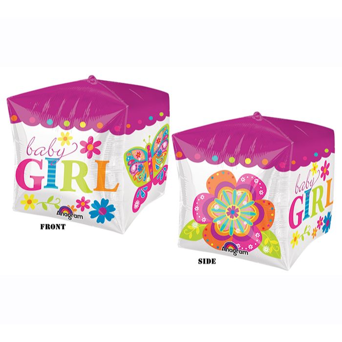Anagram Beautiful Baby Girl Block Cubez Foil Balloon 15in