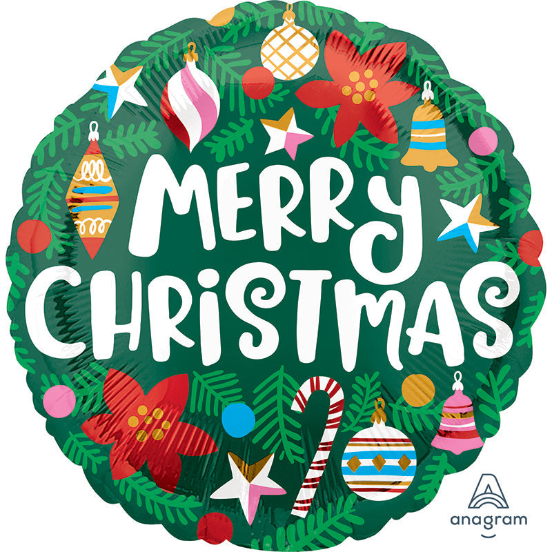 anagram-christmas-pine-&-ornaments-foil-balloon-18in-anag-40104-