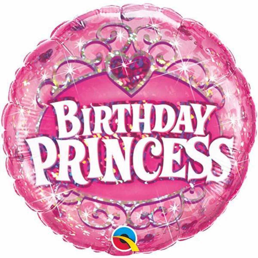 birthday-princess-round-pink-foil-balloon-18in-46cm-34805-1