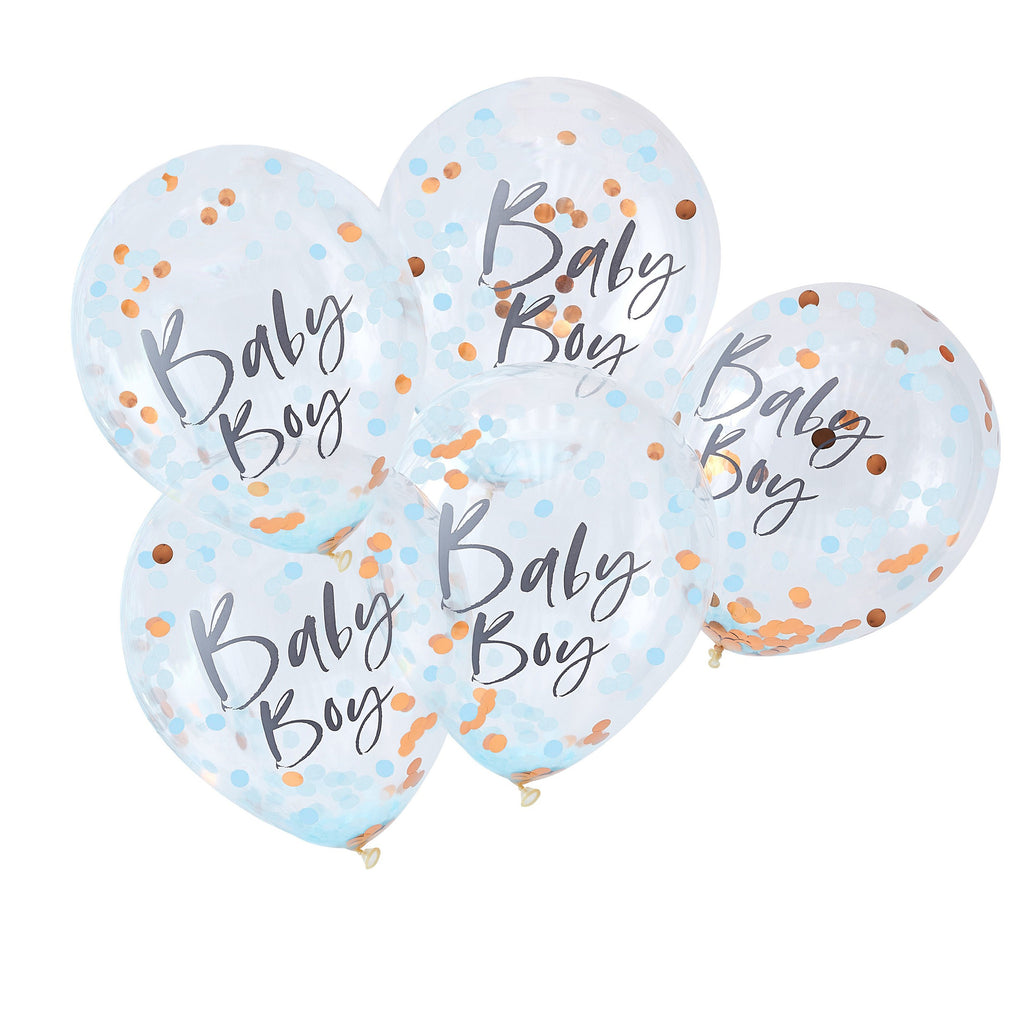 ginger-ray-baby-boy-blue-confetti-latex-balloon-12in-pack-of-5-ginr-tw-802-