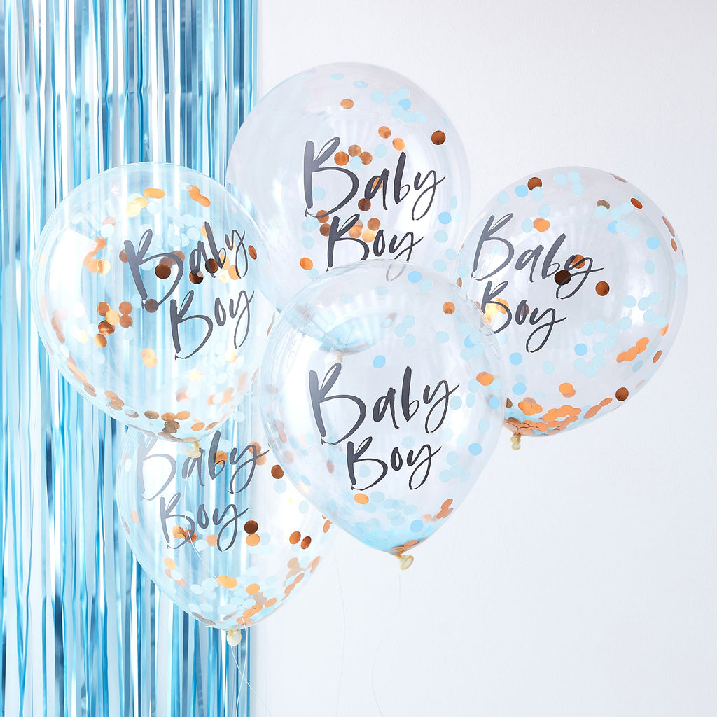 ginger-ray-baby-boy-blue-confetti-latex-balloon-12in-pack-of-5-ginr-tw-802-