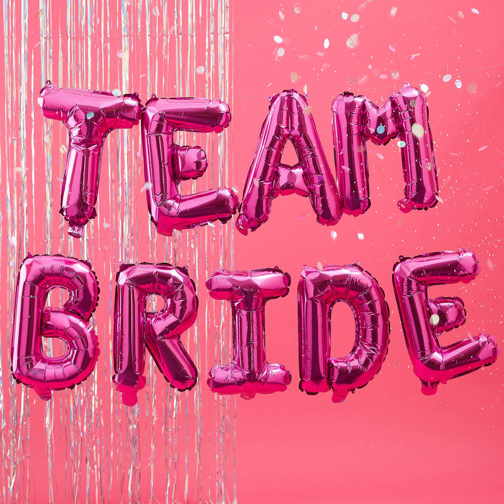 ginger-ray-bride-team-hot-pink-air-filled-foil-balloon-bunting-16in-ginr-bt-328