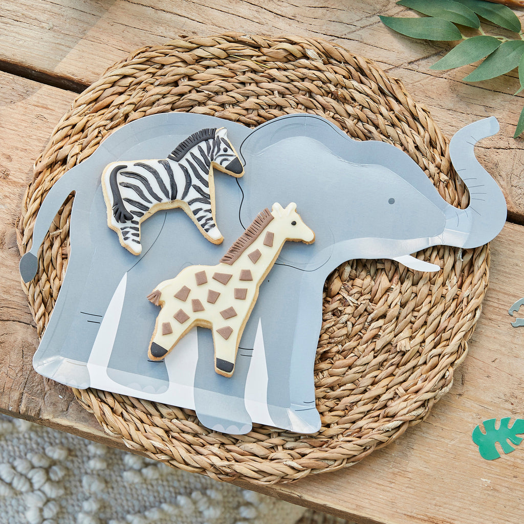 ginger-ray-elephant-eco-paper-plates-pack-of-8-ginr-wild-101
