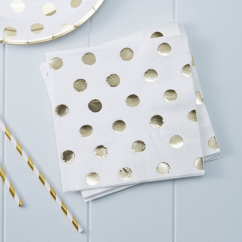 ginger-ray-gold-foiled-polka-dot-party-napkins-pack-of-20-ginr-pm-907