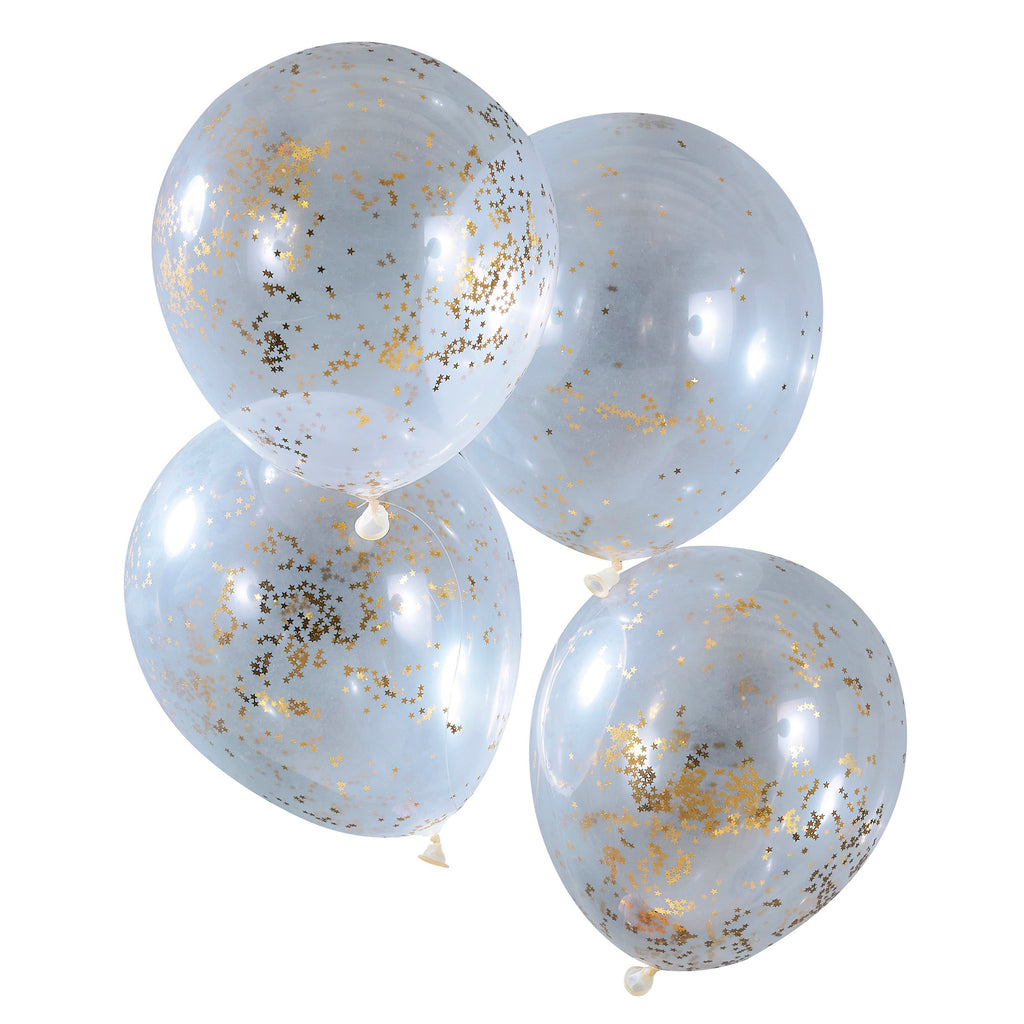 ginger-ray-gold-glitter-star-confetti-latex-balloon-12in-pack-of-5-ginr-gd-404-