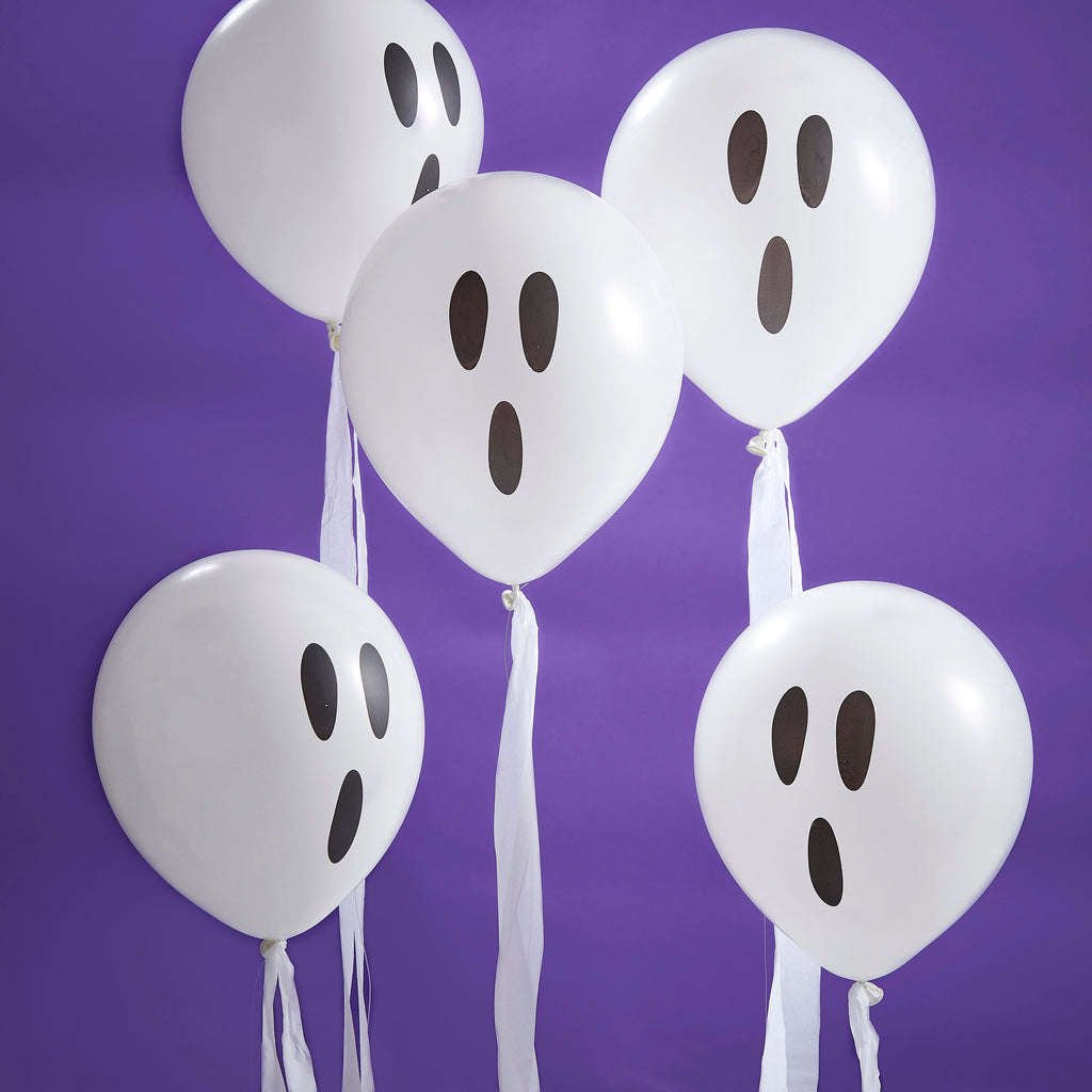 ginger-ray-halloween-ghosts-face-latex-balloon-with-streamers-12in-pack-of-10-ginr-ci-118