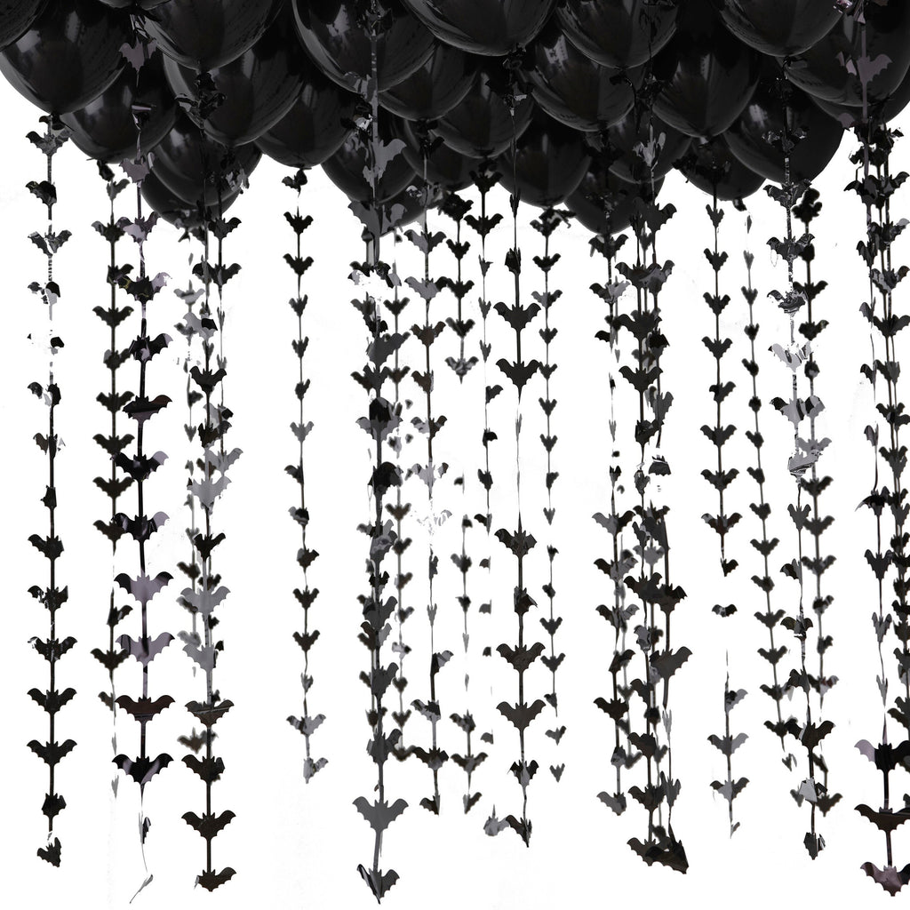 ginger-ray-halloween-latex-balloon-ceiling-kit-with-black-bat-balloon-tails-12in-pack-of-35-ginr-fn-134-