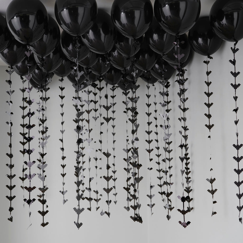 ginger-ray-halloween-latex-balloon-ceiling-kit-with-black-bat-balloon-tails-12in-pack-of-35-ginr-fn-134-