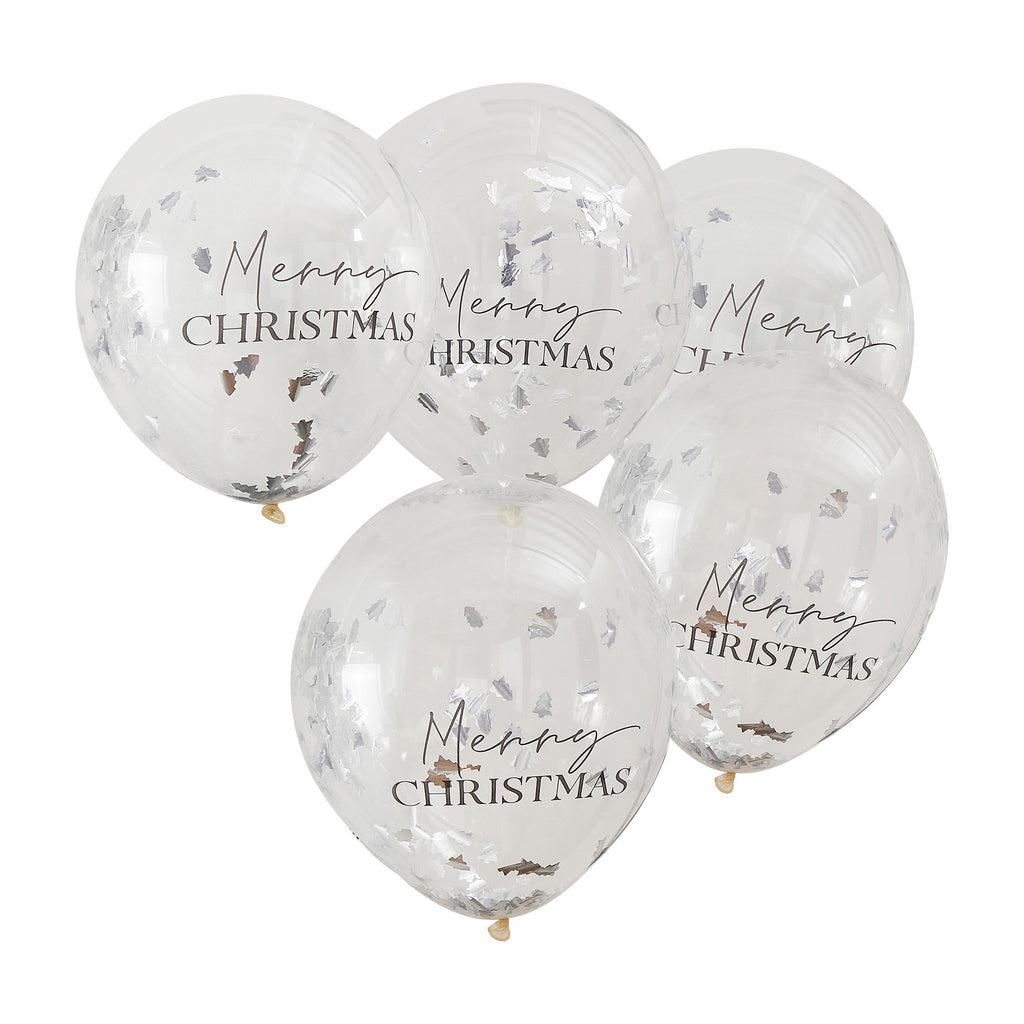 ginger-ray-merry-christmas-silver-confetti-latex-balloon-12in-pack-of-5-ginr-tis-614