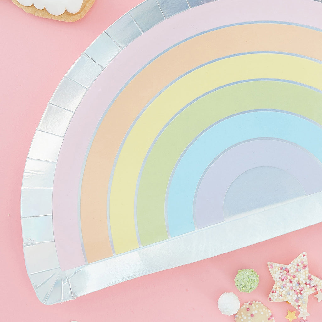 ginger-ray-pastel-and-iridescent-paper-rainbow-plates-pack-of-8-ginr-ps-557