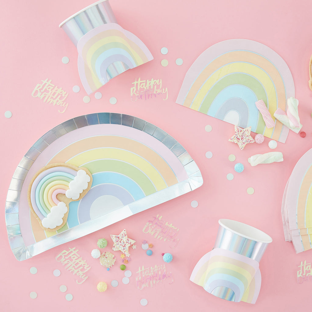 ginger-ray-pastel-and-iridescent-paper-rainbow-plates-pack-of-8-ginr-ps-557