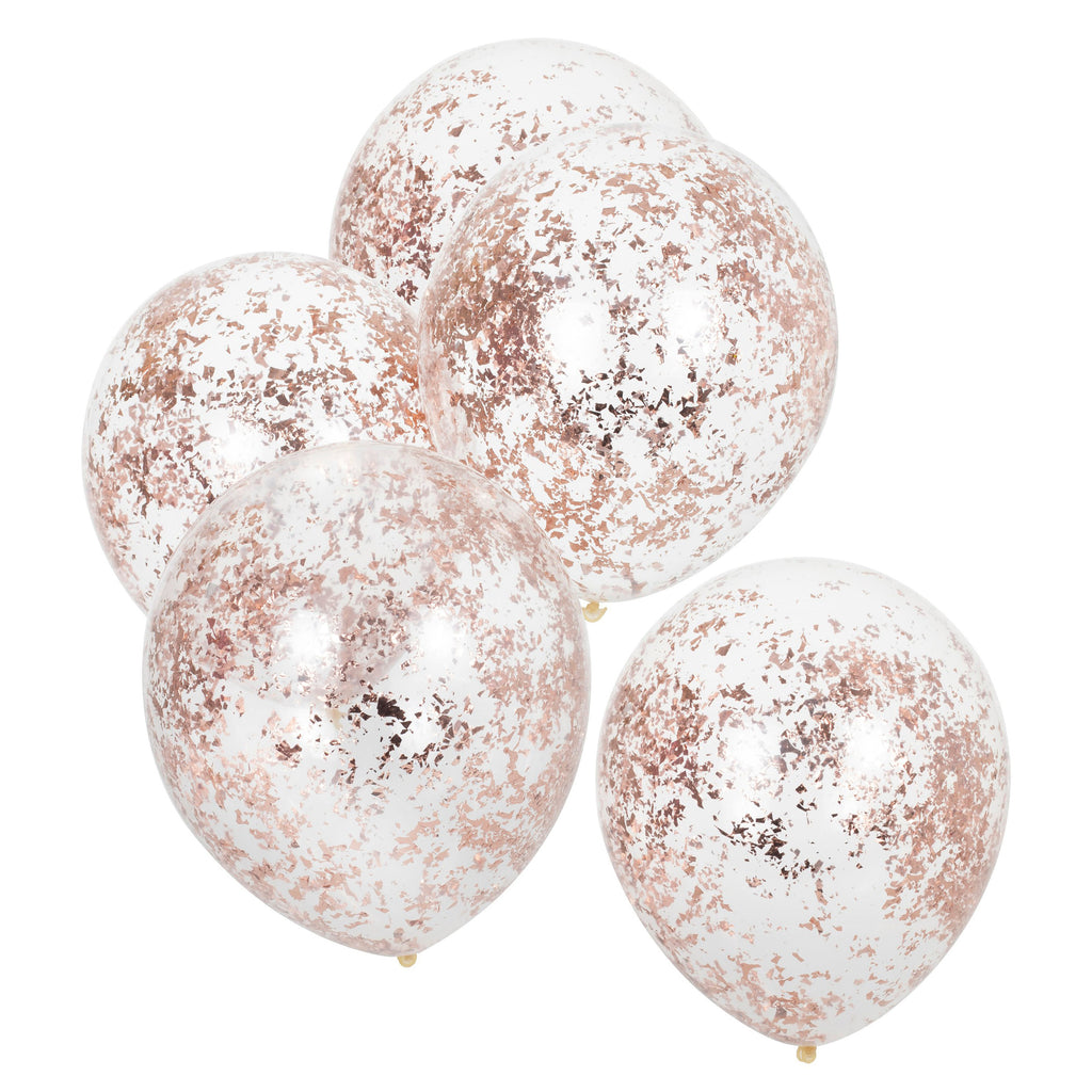 ginger-ray-rose-gold-foil-confetti-latex-balloon-12in-pack-of-5-ginr-mix-236-