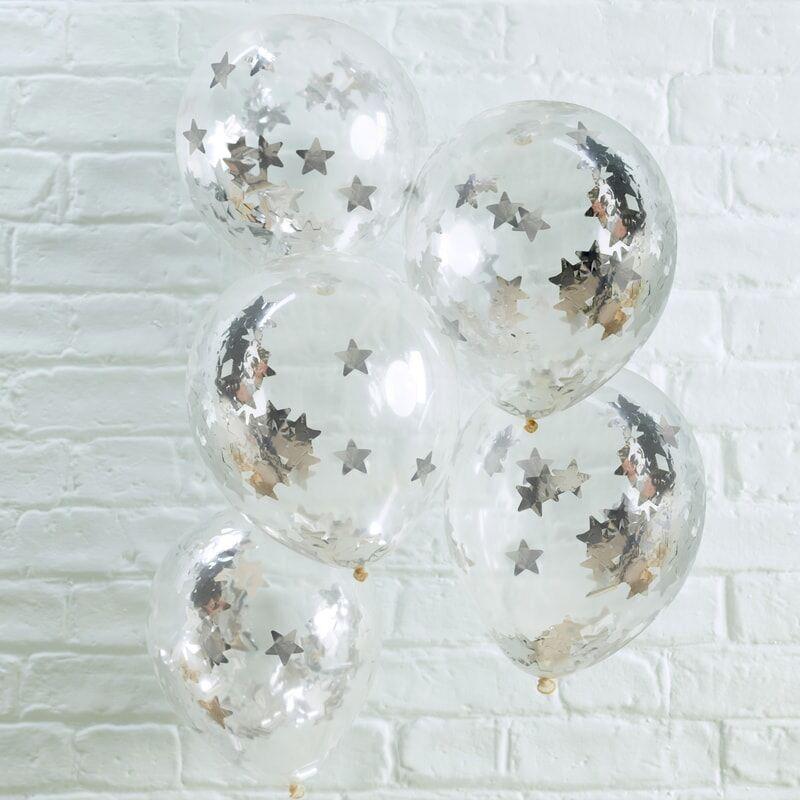 ginger-ray-silver-star-shaped-confetti-latex-balloons-12in-30cm-pack-of-5- (2)