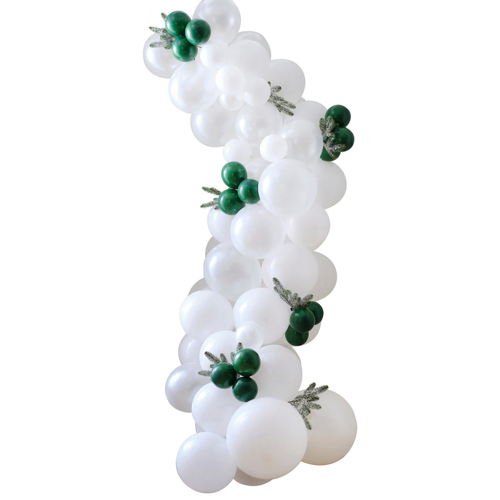 ginger-ray-white-_-dark-green-snowy-christmas-with-frosted-foliage-balloon-arch-kit-ginr-nn-153