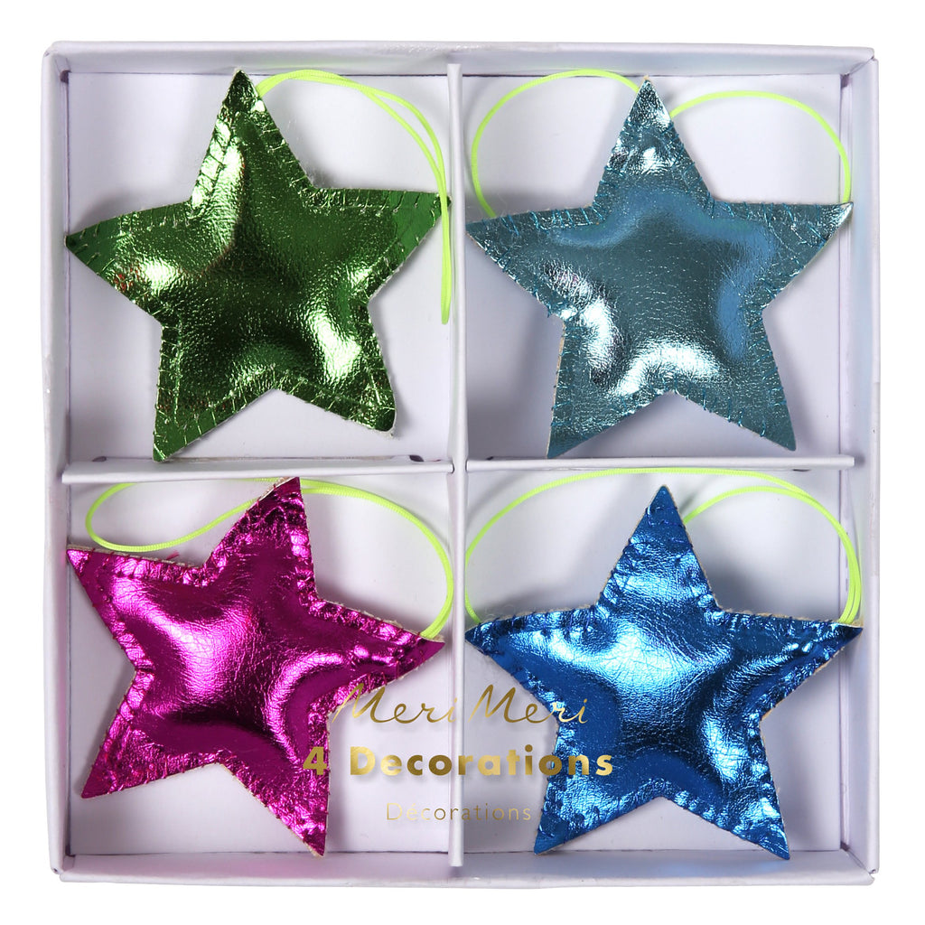 Bright Star Ornaments - Pack of 4