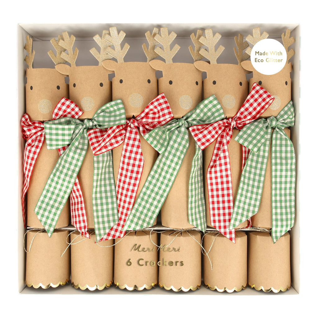 meri-meri-christmas-gingham-bow-reindeer-crackers-pack-of-6-meri-224712