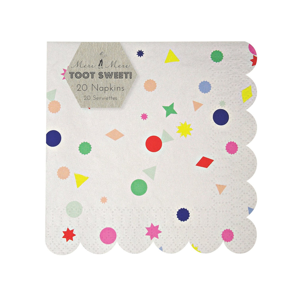 Toot Sweet Confetti Charms Small Napkins 5in - Pack of 20
