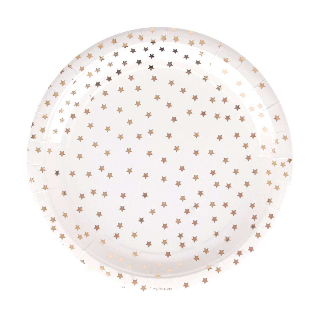 round-paper-plates-9-23cm-foil-golden-stars-pack-of-8- (1)