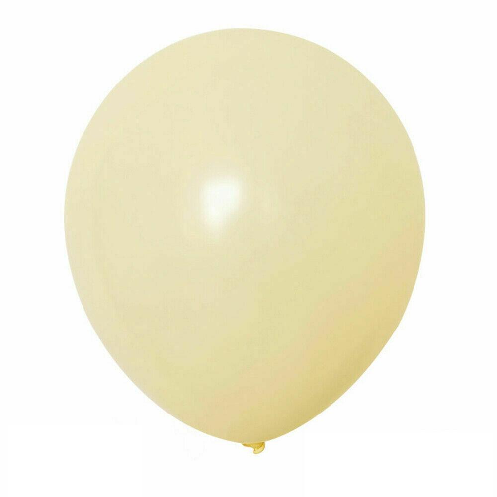 Macaron Yellow Round Plain Latex Balloon 10in / 25cm