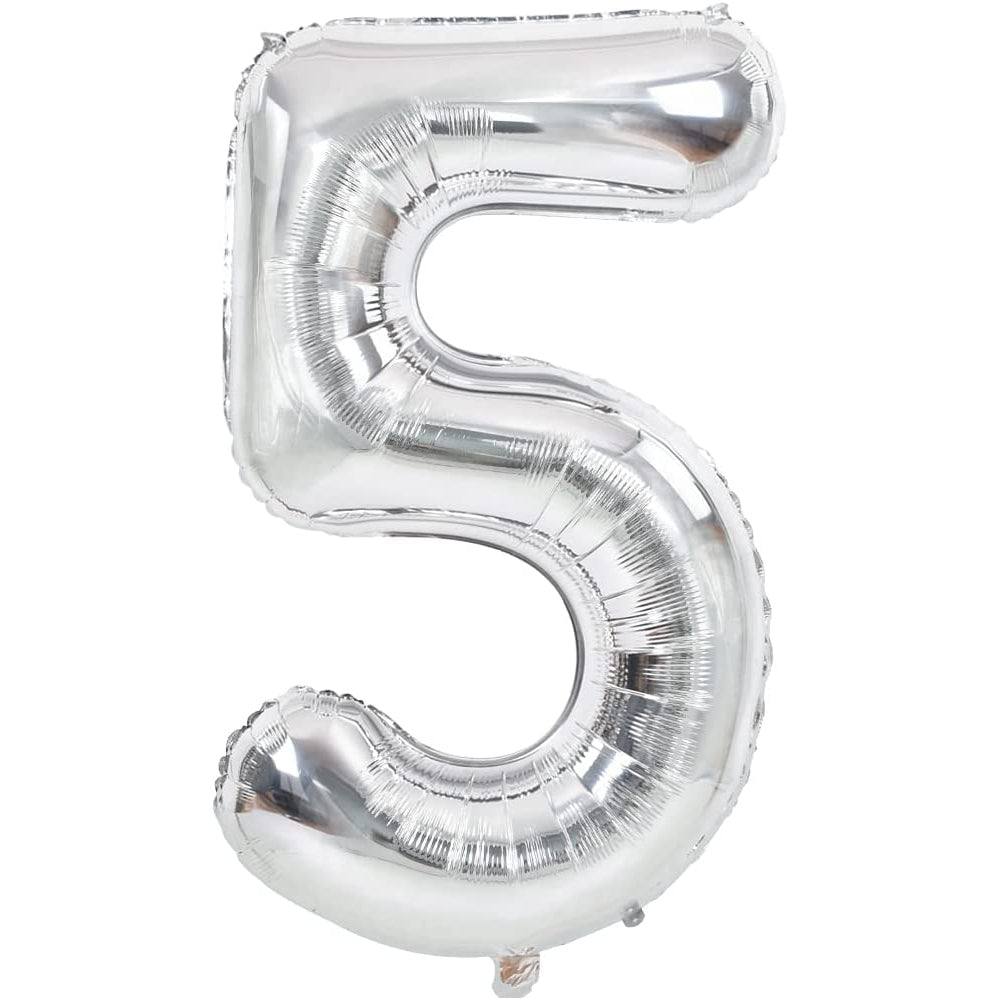 usuk-number-5-silver-air-filled-foil-balloon-13-5in-usuk-fb-no-00076