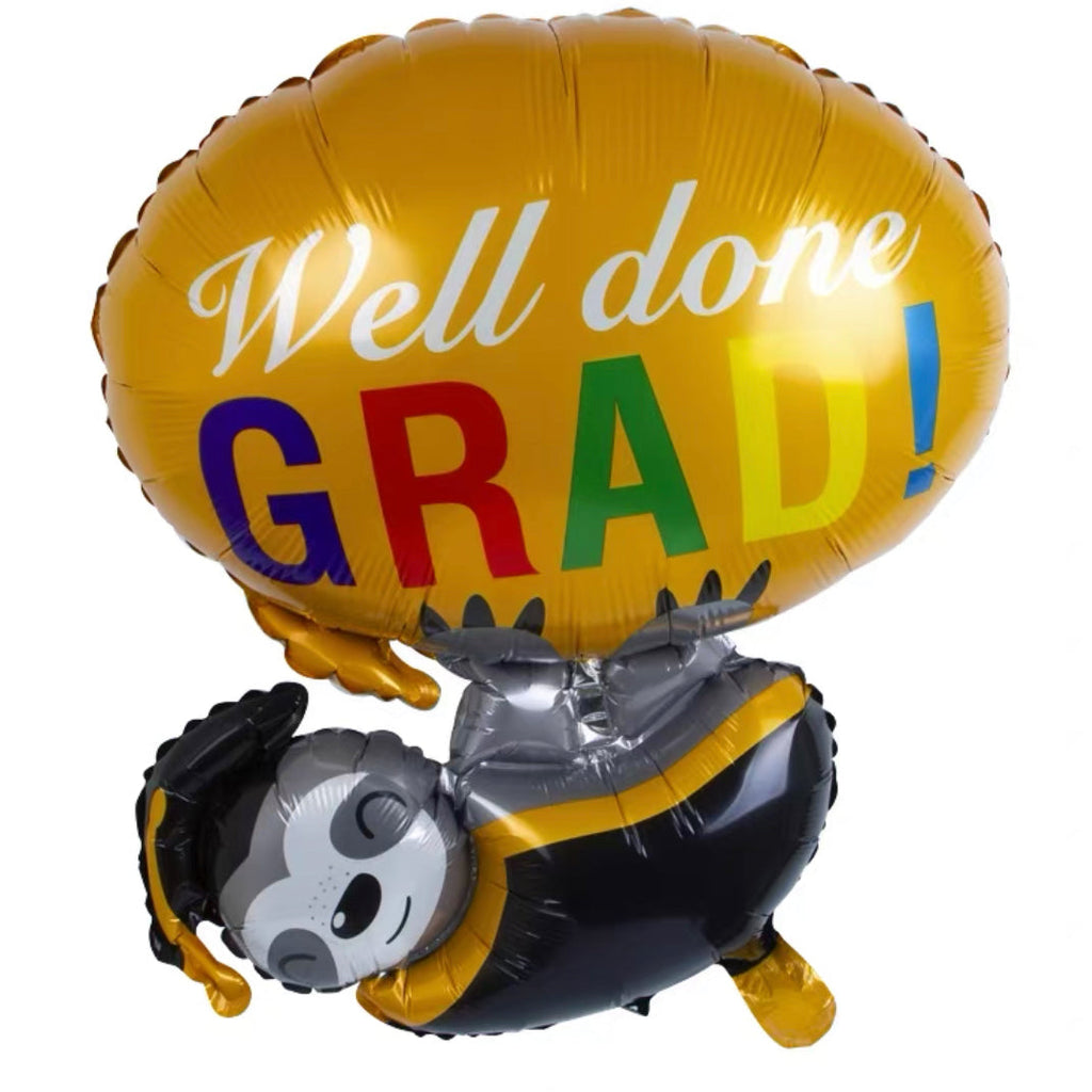 usuk-well-done-grad-sloth-foil-balloon-22in-usuk-fb-00195